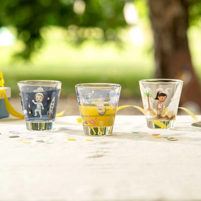Trinkglas BAMBINI AVVENTURA 215 ml Weltall 6er-Set