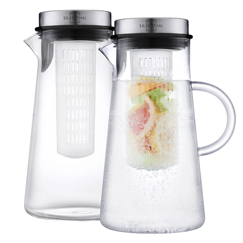 2x Glaskaraffen 2 Liter Set