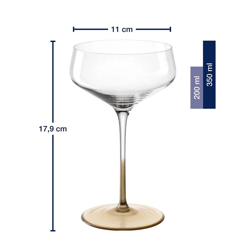 Champagnerschale PUCCINI 350 ml gold 2er-Set