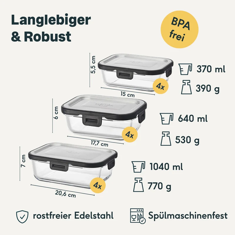 Frischhaltedosen 12er Set