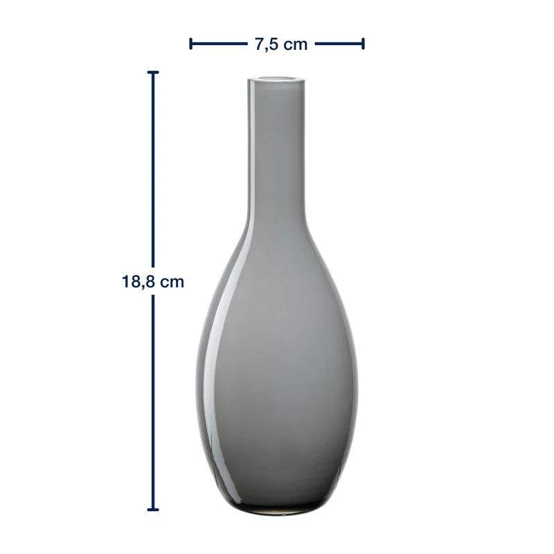 Vase BEAUTY 18 cm grau