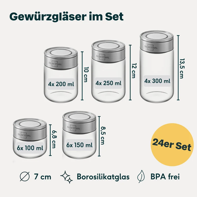 Gewürzgläser 24er Set