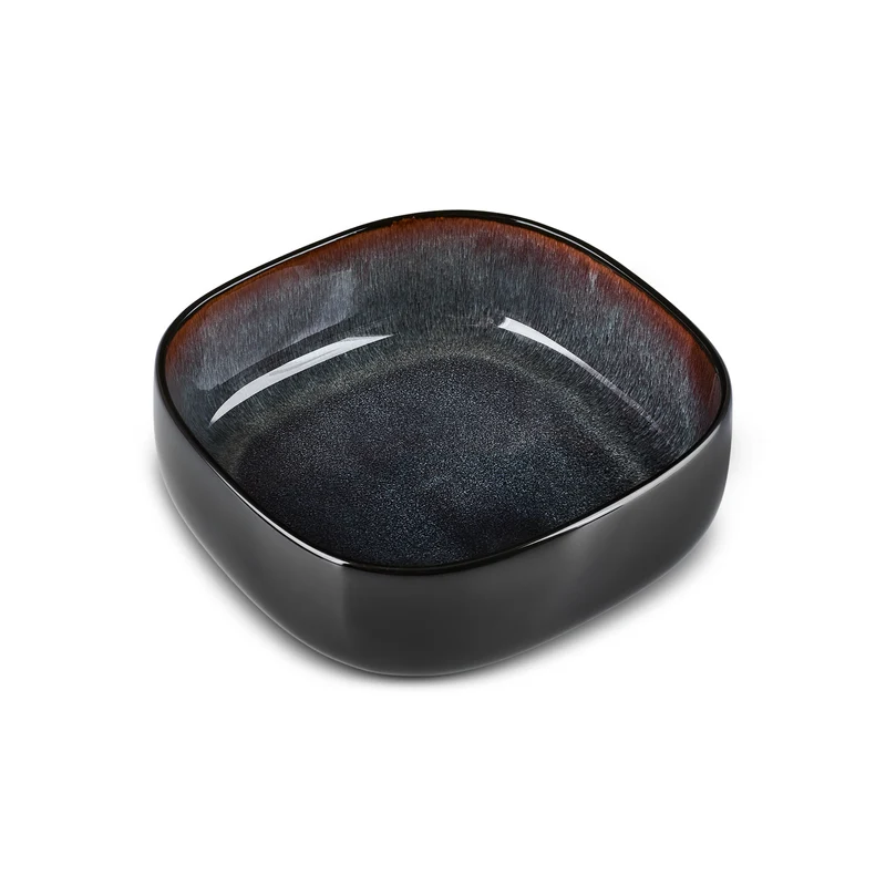 Karaca Earth Collection Galactic Shiny Black 55-teiliges Tafelservice für 12 Personen