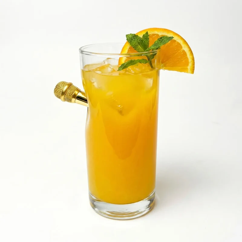 Trinkglas mit eingearbeitetem mini Mikrofon