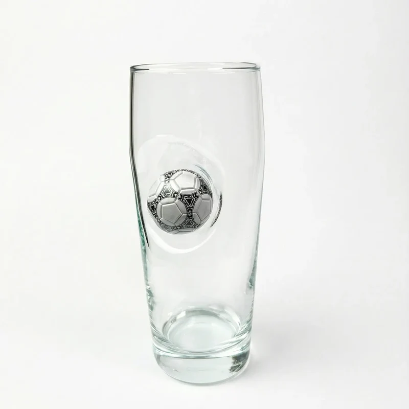 Fussball Bierglas WM 2026 Edition – 605ml Unikat mit echtem Ball-Design