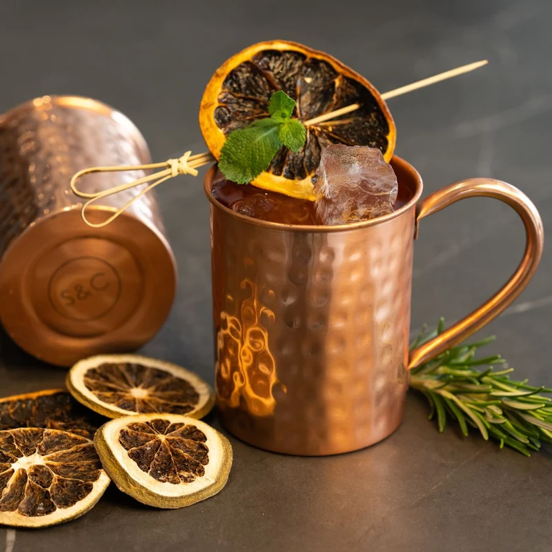 Kupferbecher Cataleya – Cocktailbecher (gehämmert, 400 ml)
