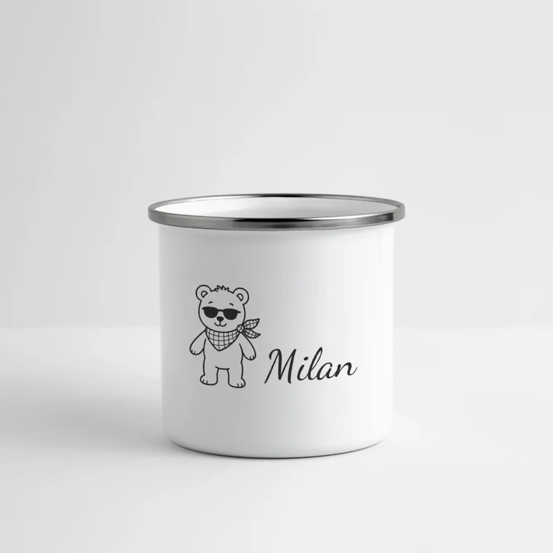 Kinder Emaille-Tasse Tierbande Bär Teddy