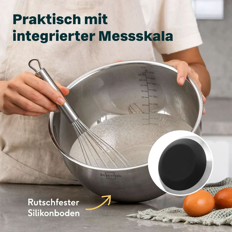 Edelstahlschüssel 1,6 Liter - glänzend