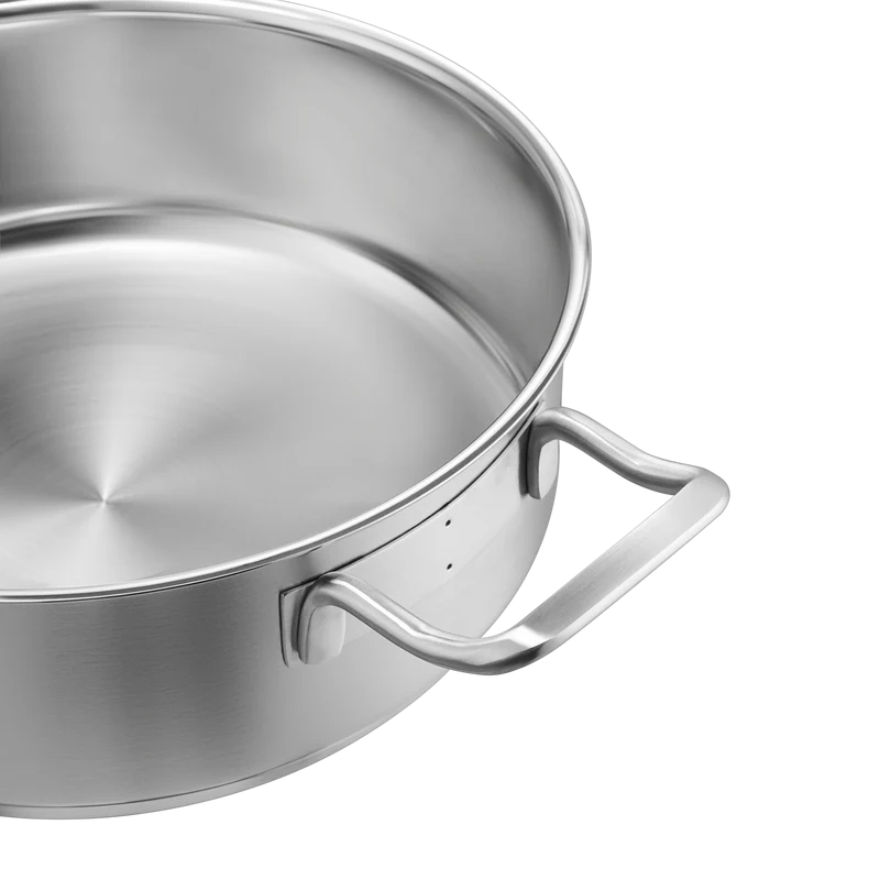 Servierpfanne Unbeschichtet 24 cm mit Deckel