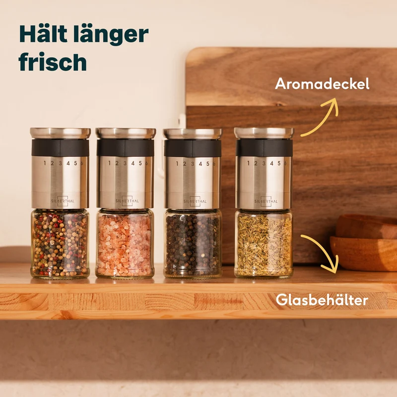 Salz und Pfeffermühle mit Einstellring