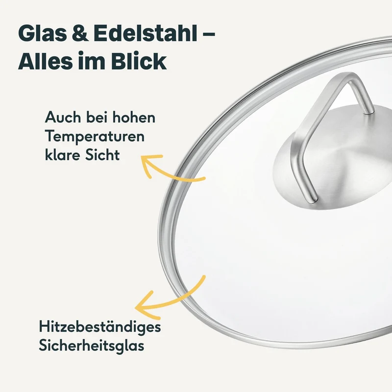 Glasdeckel für 24 cm Pfannen