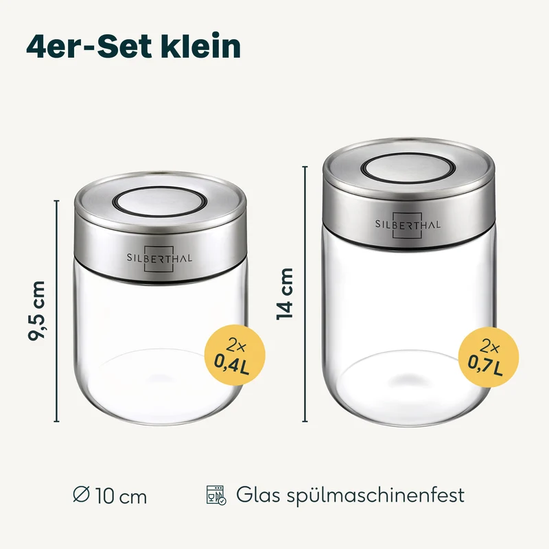 Vorratsgläser 4er Set Klein