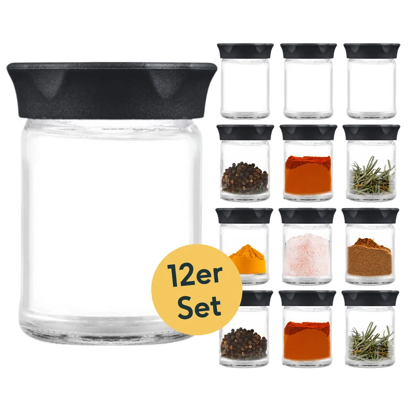Gewürzgläser mit Schraubverschluss 12er Set