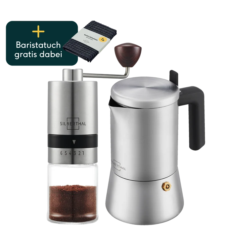 Espressokocher mit Kaffeemühle