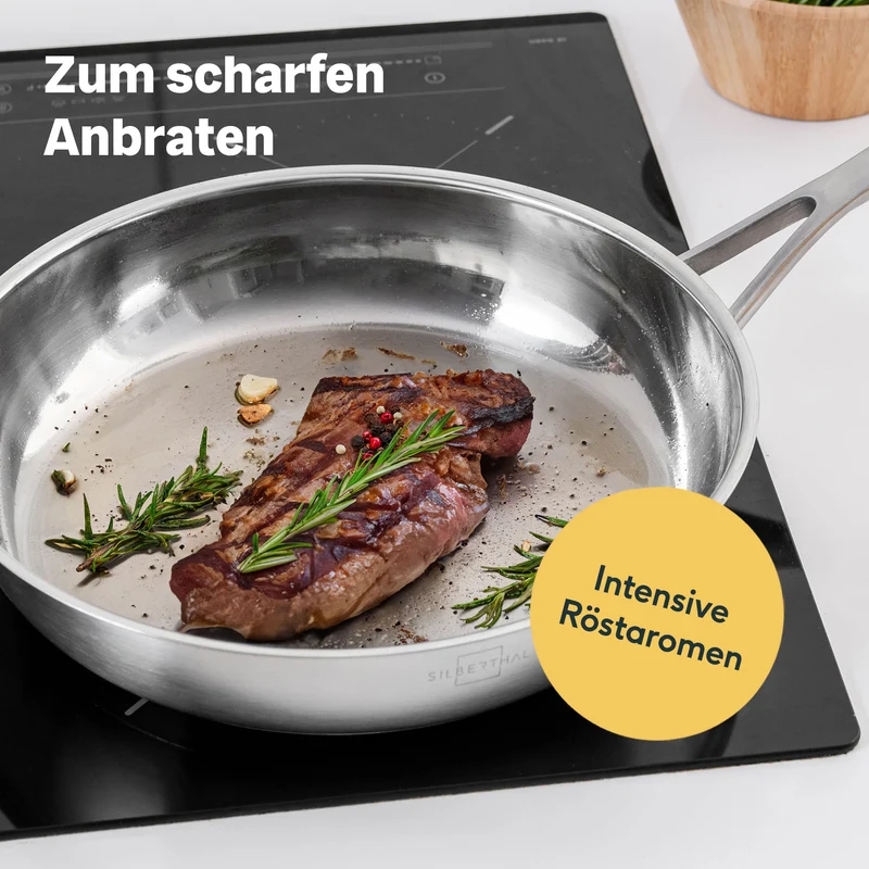 4er-Pfannenset Unbeschichtet