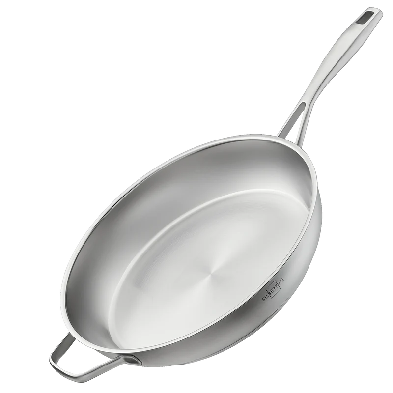 Edelstahlpfanne 32 cm Unbeschichtet