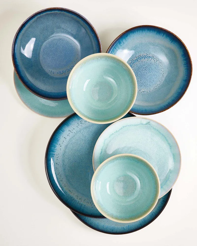 Geschirr-Set Ocean Vibes grünblau mint 8-teilig