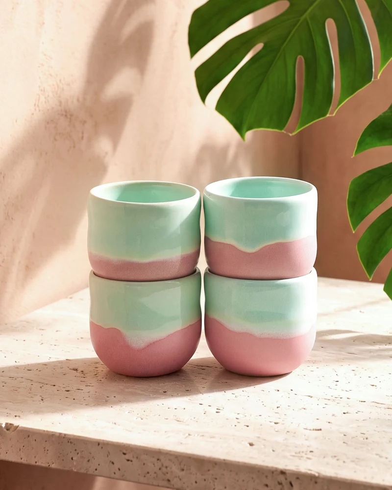 Nola Becher groß lime rosa