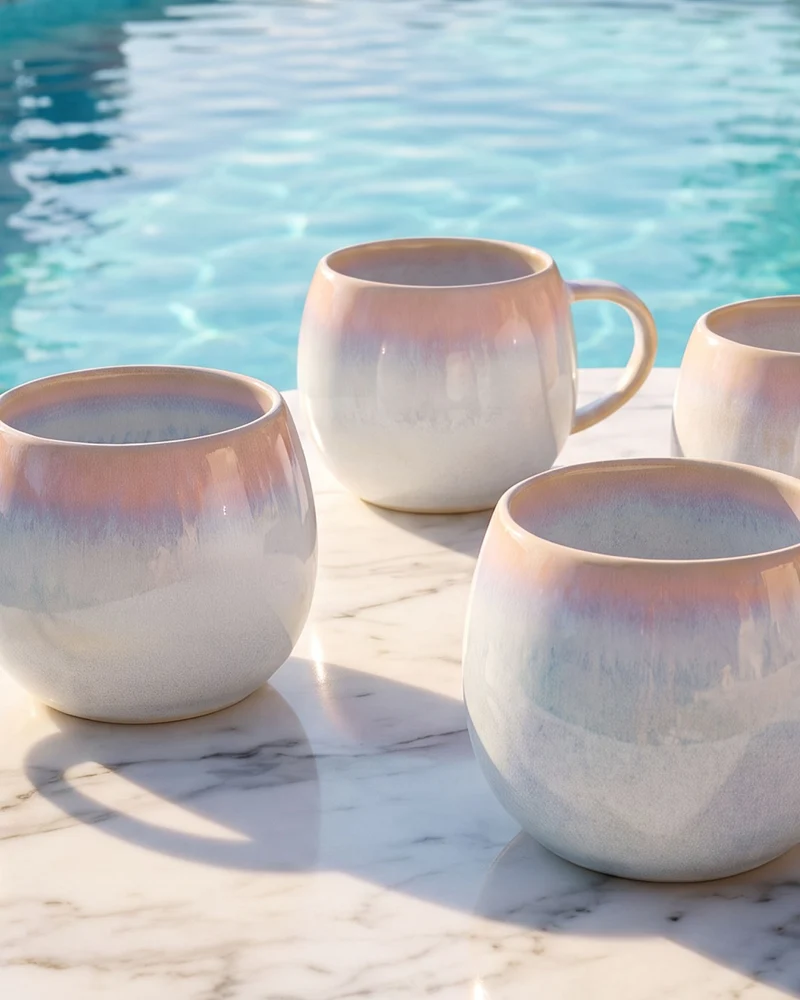 Nola Tasse groß rosé blau