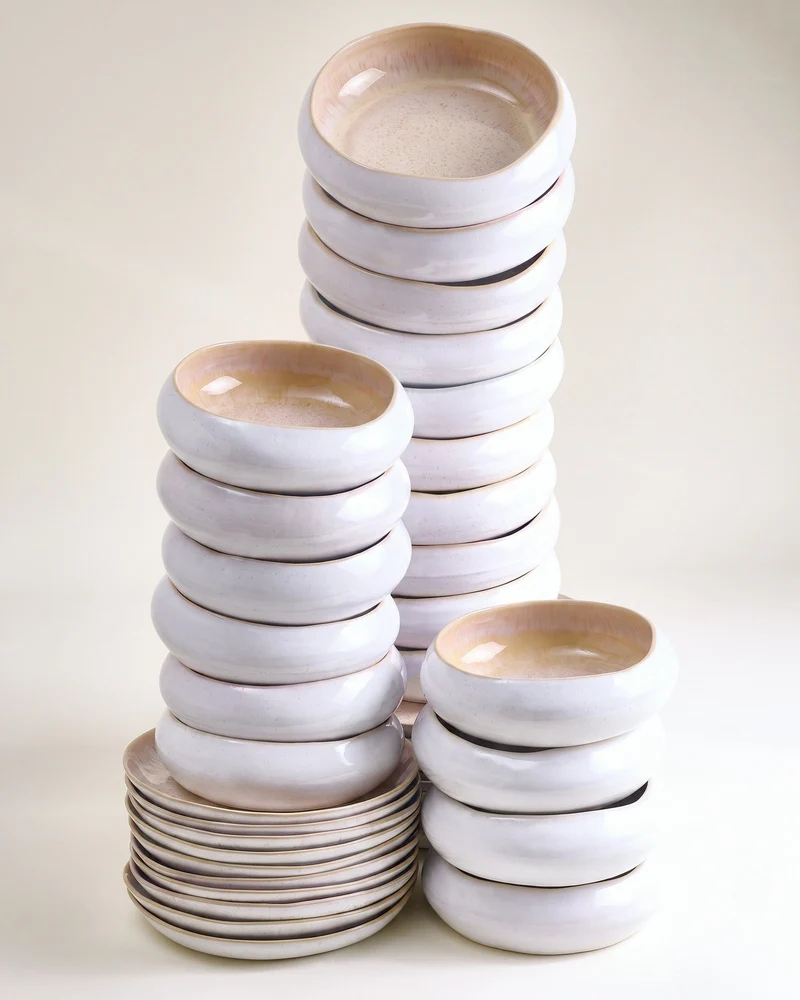 MaM x aripastaclub Geschirr-Set organic sand 40-teilig