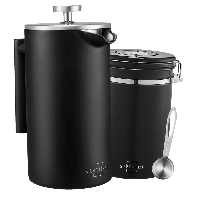 French Press + Kaffeedose Set