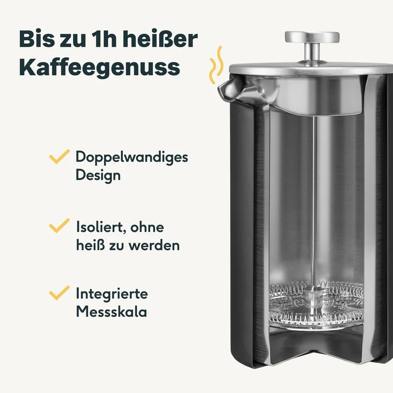 French Press + Kaffeedose Set