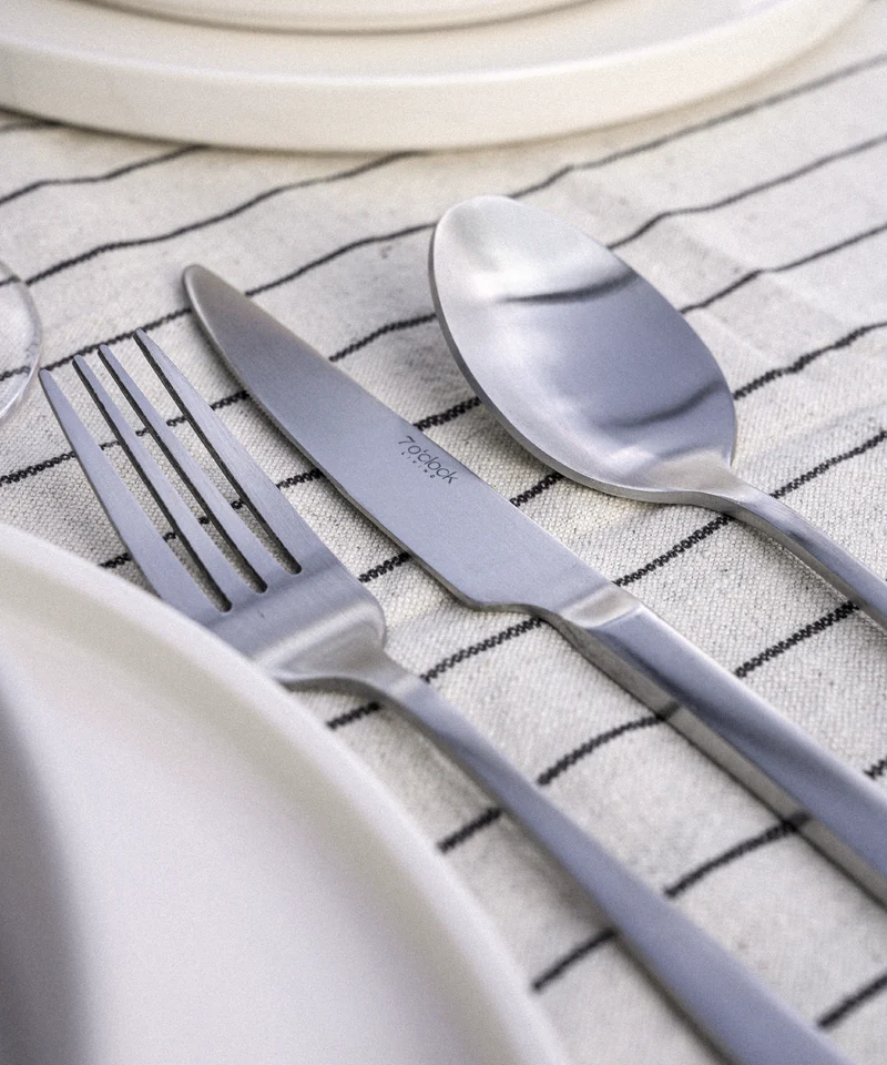 Besteck-Set Silber matt-gebürstet | Tava