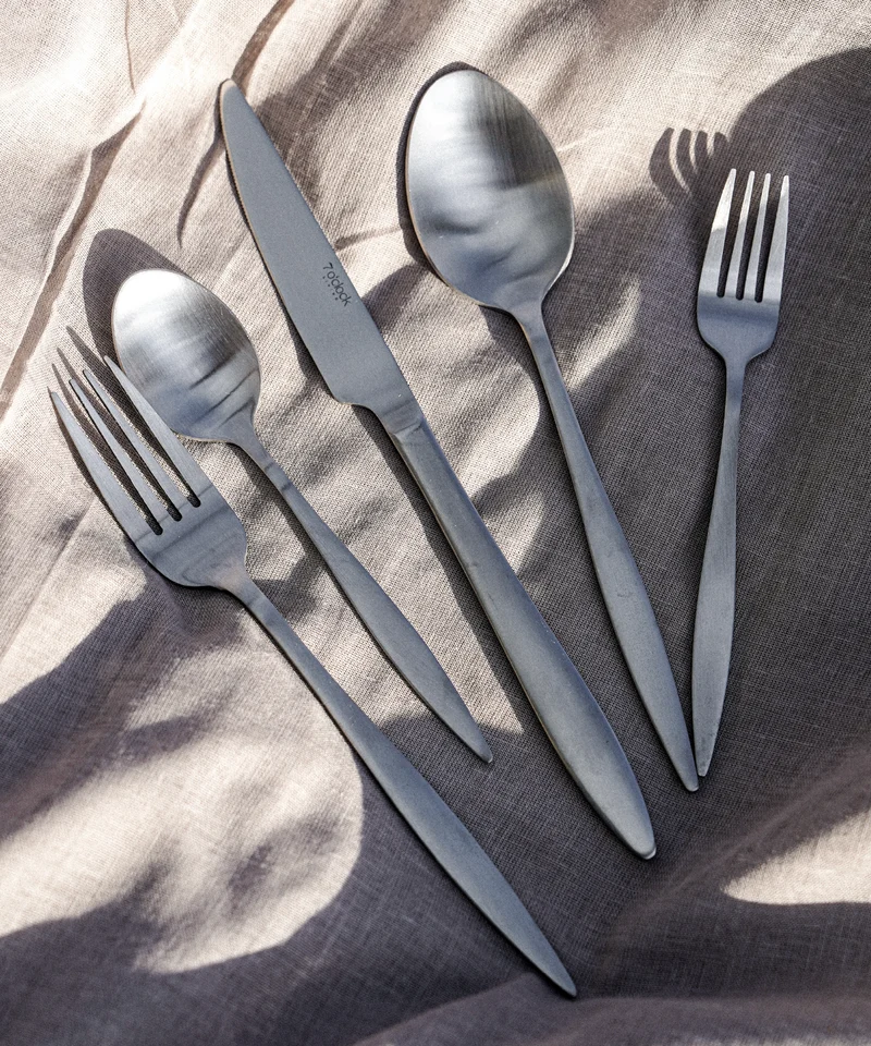 Besteck-Set Silber matt-gebürstet | Tava