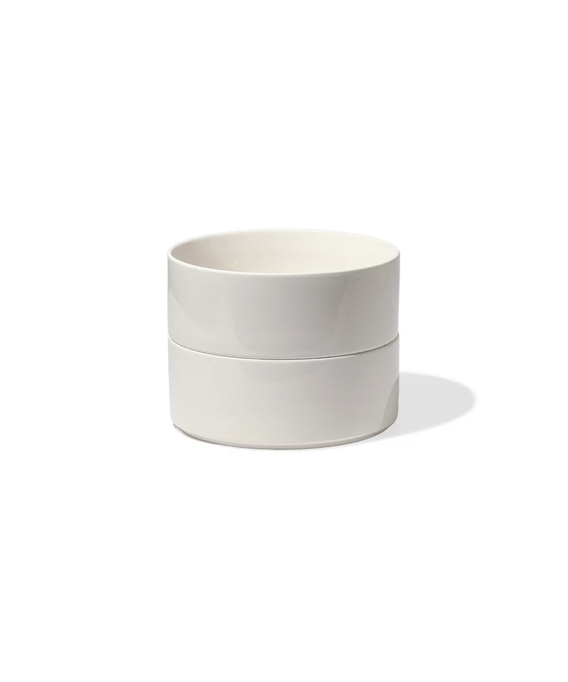 2er Set kleine Bowls cremeweiß glänzend | Nia