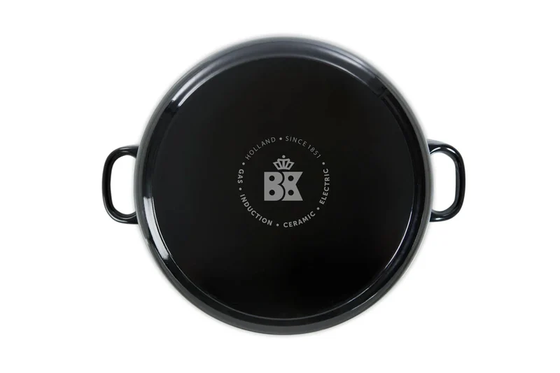 BK Bräter Bourgogne Jet Black Gusseisen ø 26 cm / 5,3 Liter - emaillierte Antihaftbeschichtung