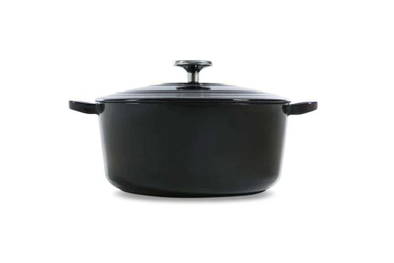 BK Bräter Bourgogne Jet Black Gusseisen ø 24 cm / 4,2 Liter - emaillierte Antihaftbeschichtung