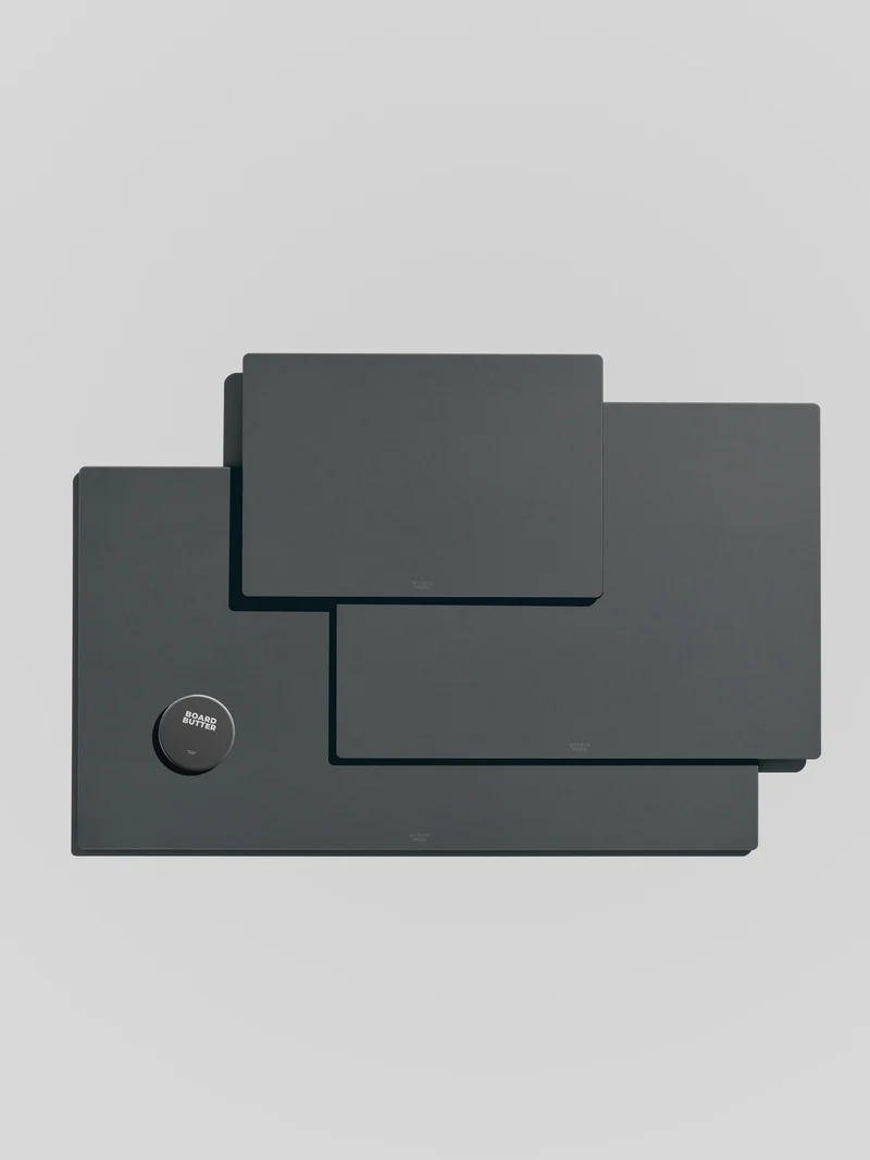 Cutting Board Set, grey, all 3 Sizes + Board Butter