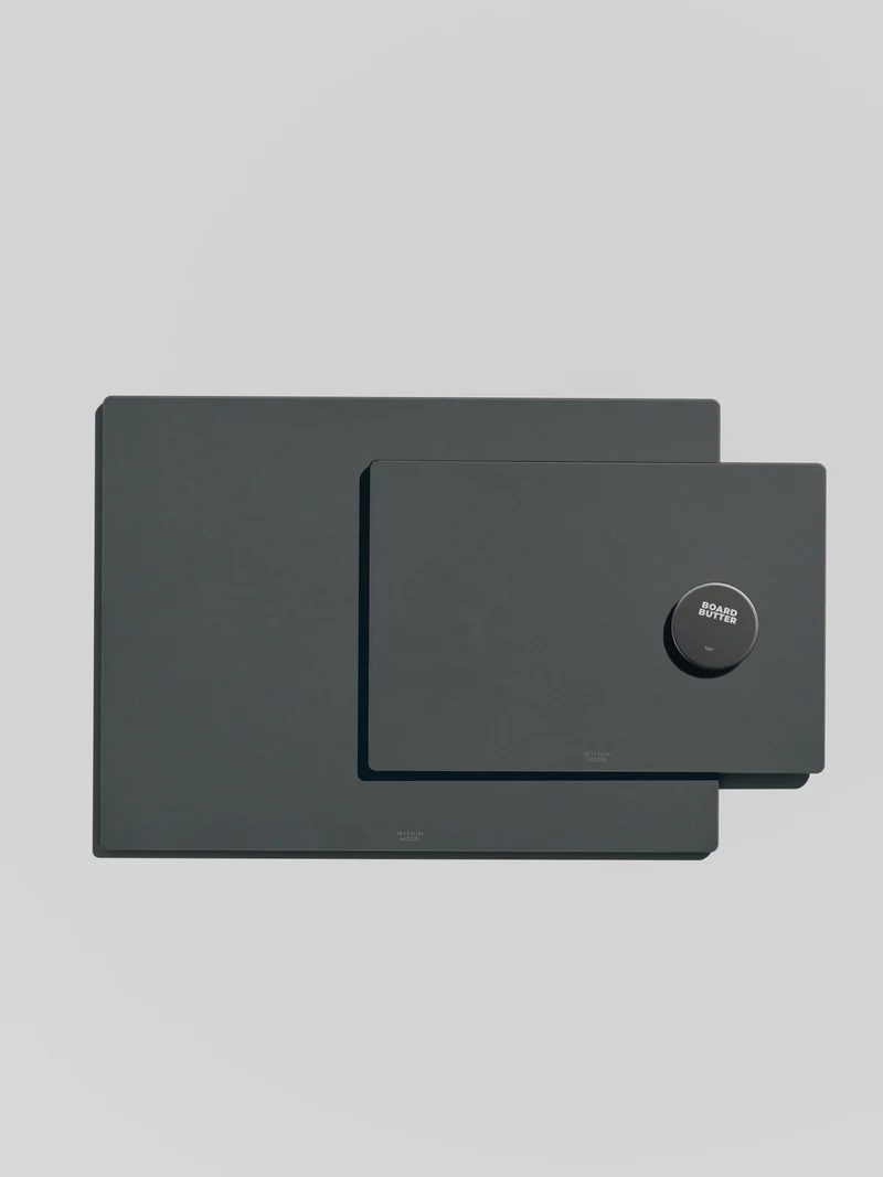 Cutting Board Set, grey, small + large + Board Butter