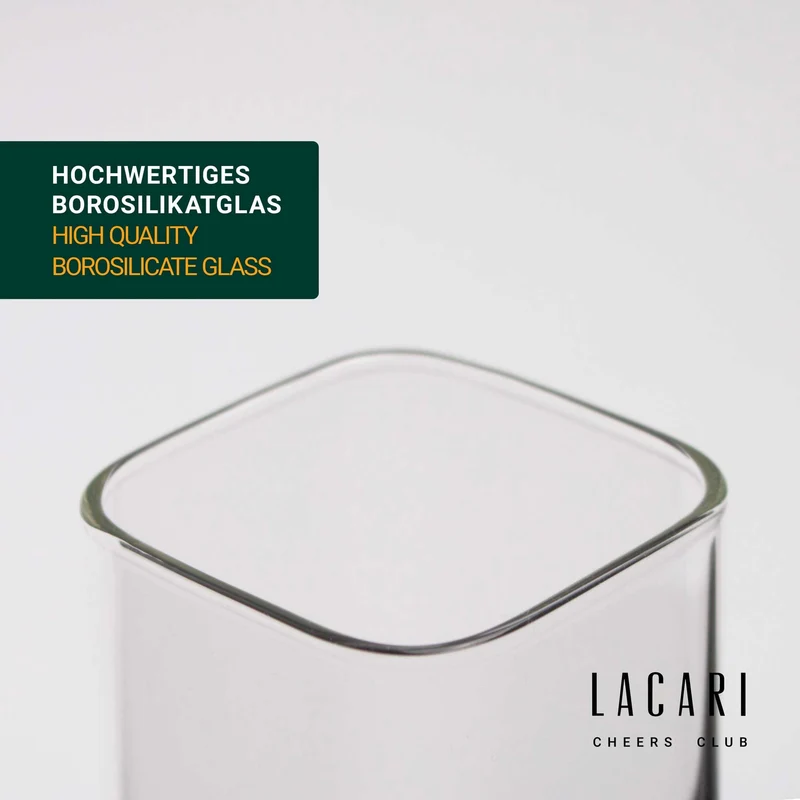 Eckige Gläser - 2er Set