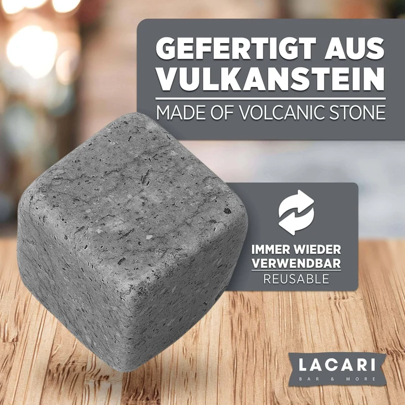 Whisky Kühlsteine - 9x Granit Steine