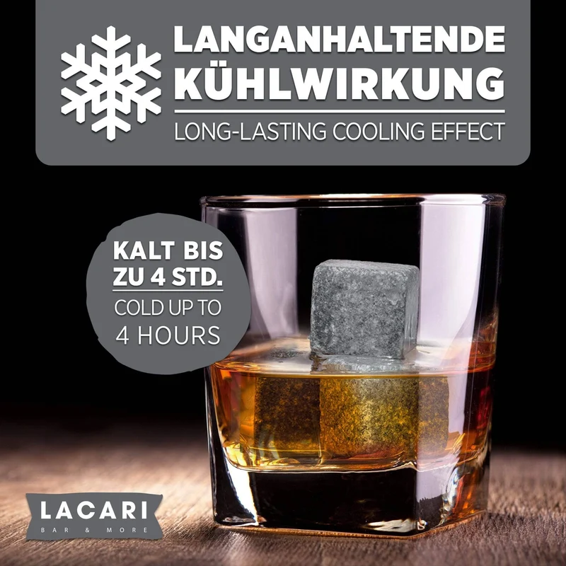 Whisky Kühlsteine - 9x Granit Steine