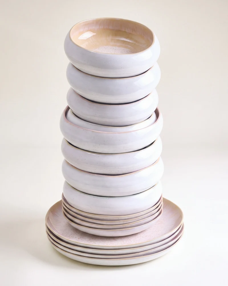 MaM x aripastaclub Geschirr-Set organic sand 16-teilig