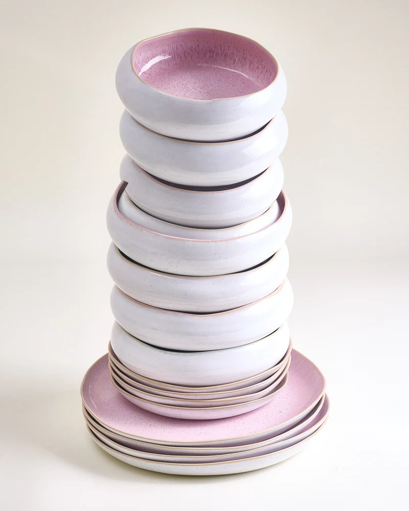 MaM x aripastaclub Geschirr-Set organic rosé 16-teilig