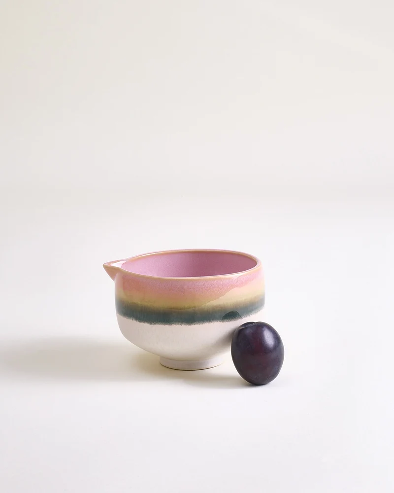 Nódoa Matcha Schale organic dipped rosa grün