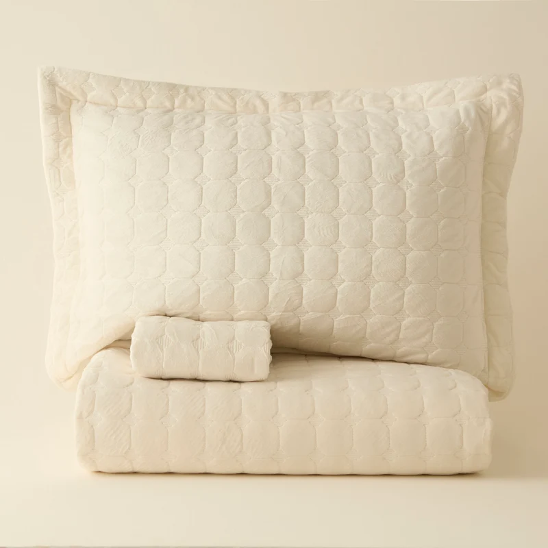 Karaca Alice Tagesdecke-Set, Einzelbett, Creme