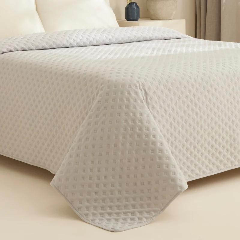 Karaca Ines Tagesdecken-Set, Doppelbett, Grau