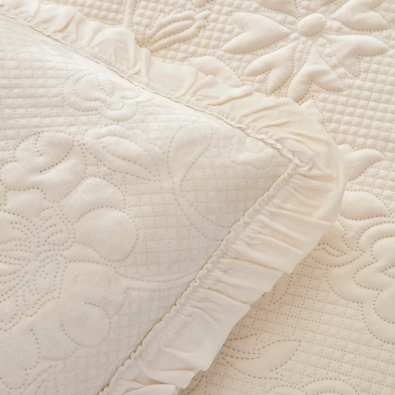 Karaca Audrey Tagesdecken-Set, Doppelbett, Ecru