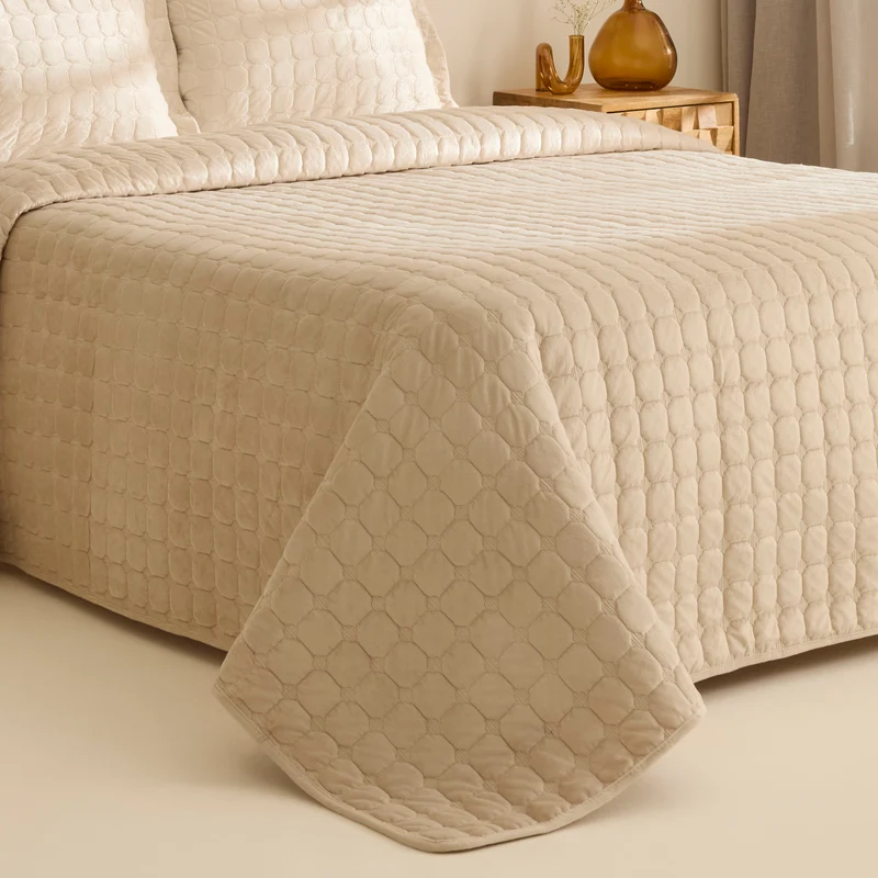 Karaca Alice Tagesdecken-Set, Doppelbett, Beige