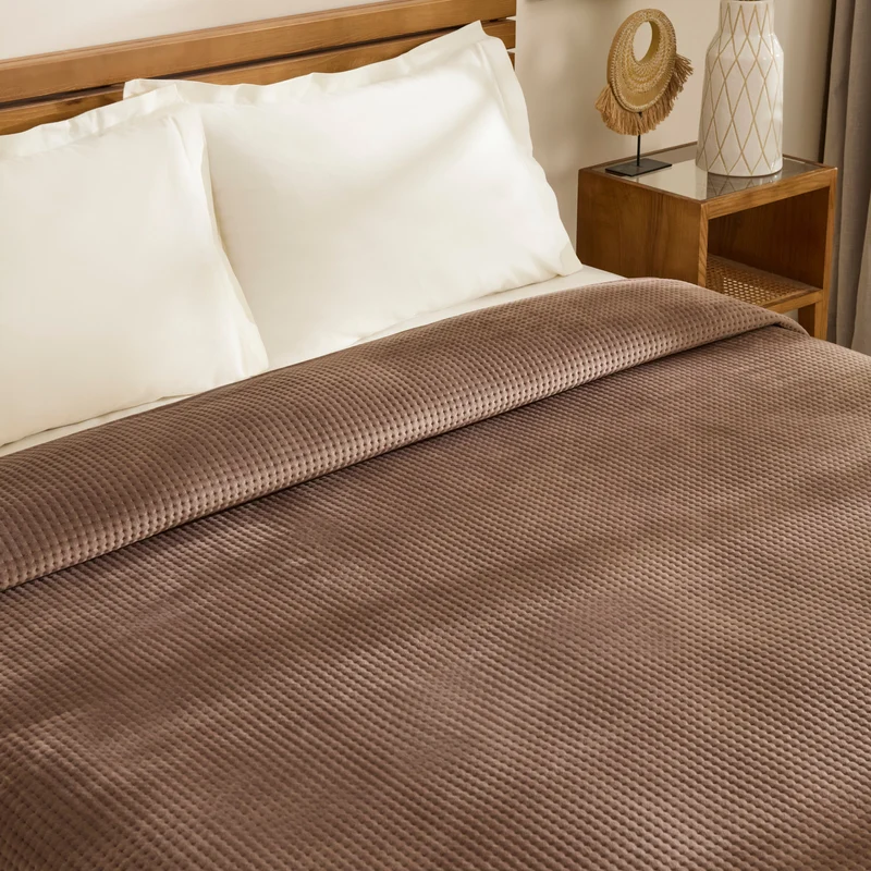 Karaca Chloe Tagesdecke, Doppelbett, Braun