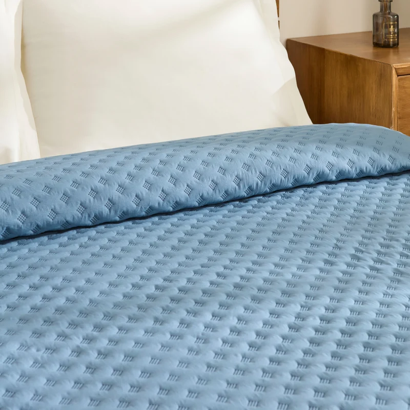 Karaca Ines Tagesdecken-Set, Einzelbett, Dunkelblau