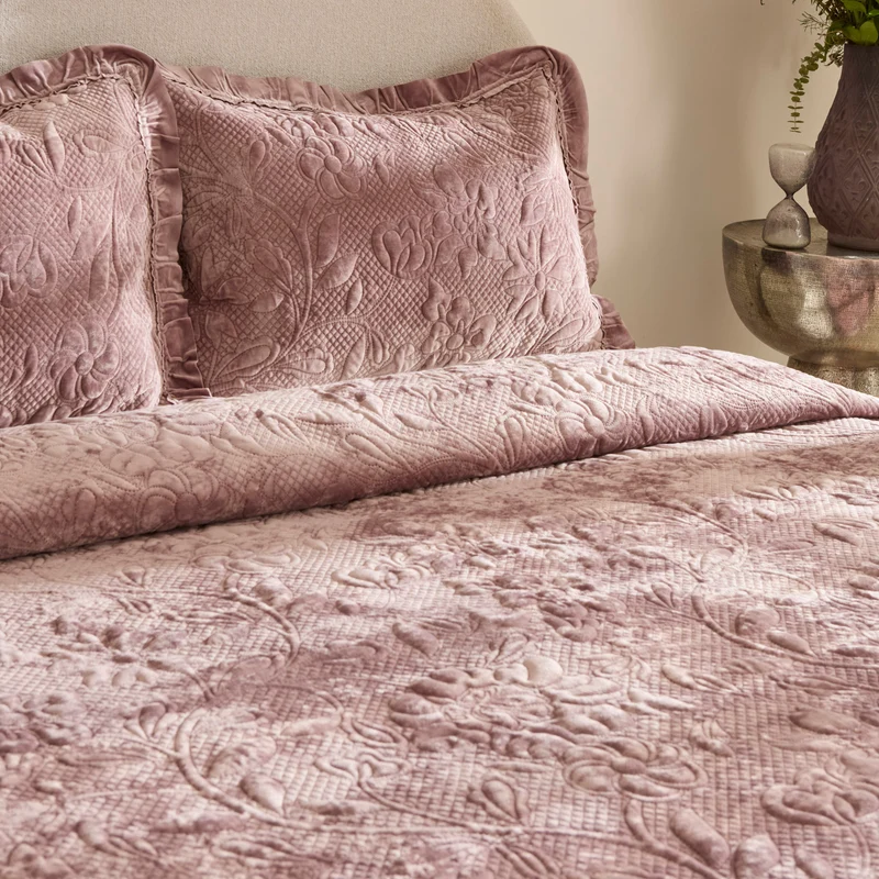 Karaca Audrey Tagesdecke, Einzelbett, Rose