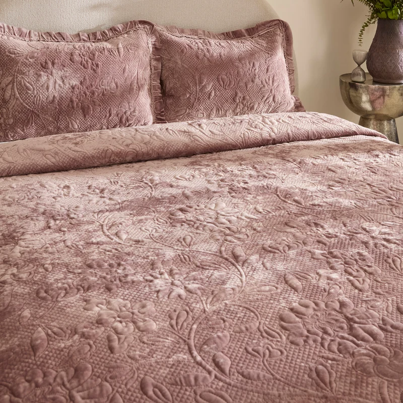 Karaca Audrey Tagesdecke, Einzelbett, Rose