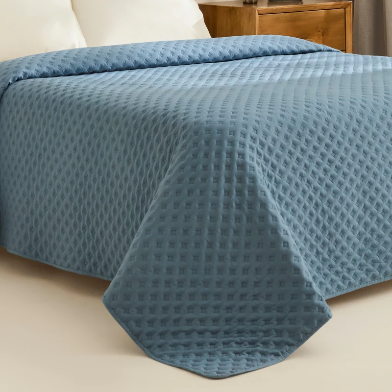 Karaca Ines Tagesdecken-Set, Doppelbett, Dunkelblau
