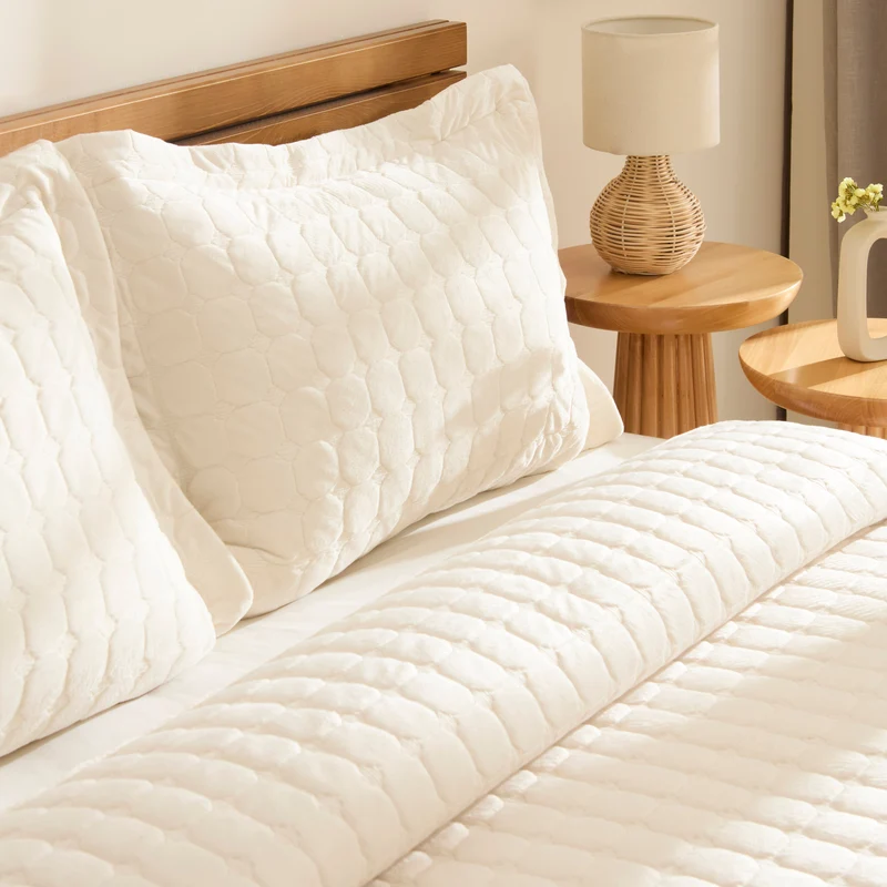 Karaca Alice Tagesdecke, Doppelbett, Creme