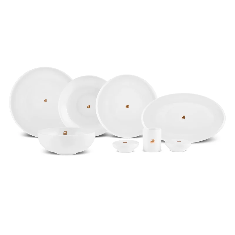 Karaca Stream Bone Merope Gold 53-teiliges Tafelservice für 12 Personen